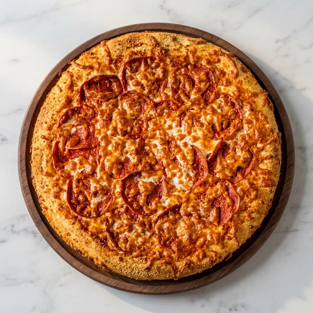 Original G pizza with double pepperoni and cheese at New York Pizzeria Calgary